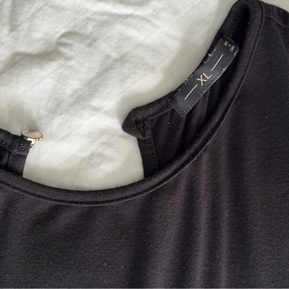 Chic Black Jumpsuit with Blouson Top Long Sleeves and Wide-Leg Pants size XL - Picture 10 of 15